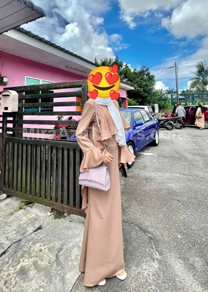 Tempahan Dress lengan peplum